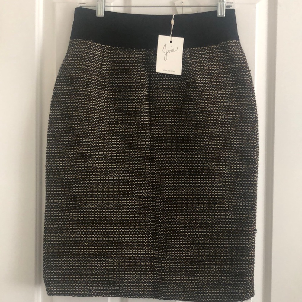 Joie caviar tweed botan mid length skirt size 4